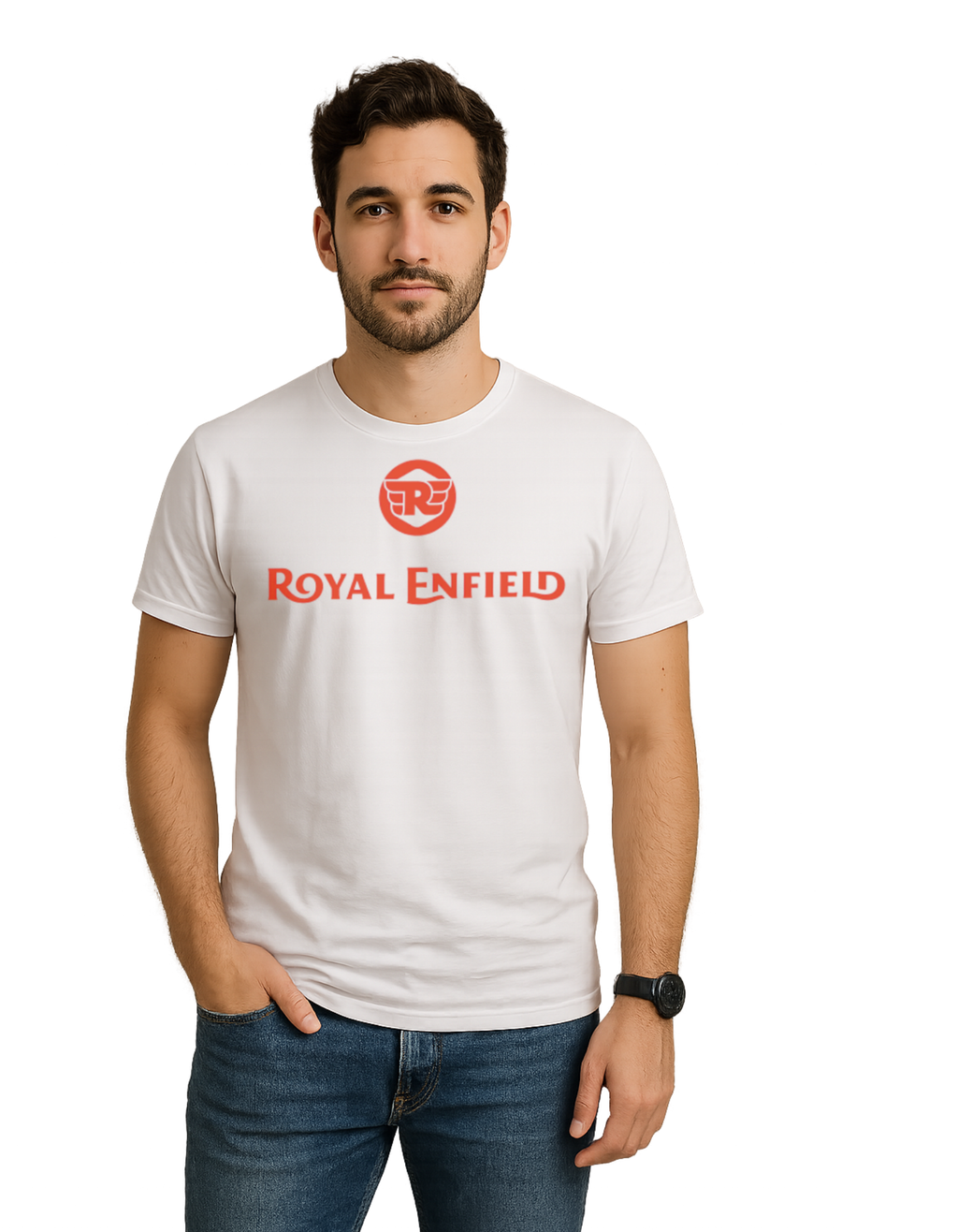Calssic White Color Royal Enfield T-Shrt