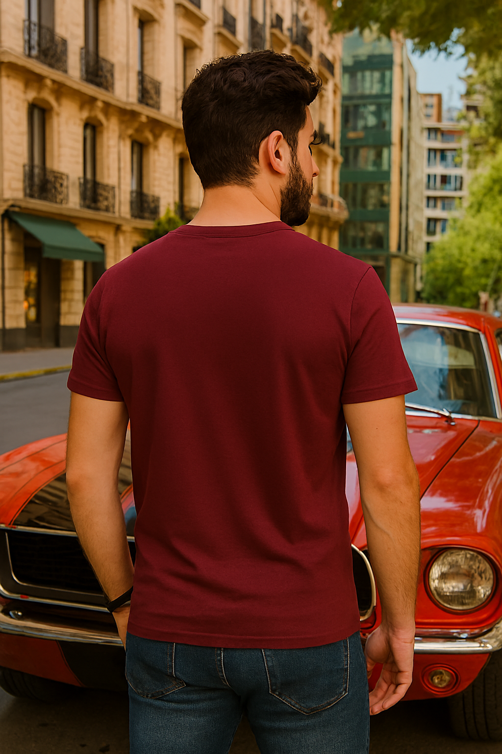 Meroon T-shirt with Authentic design